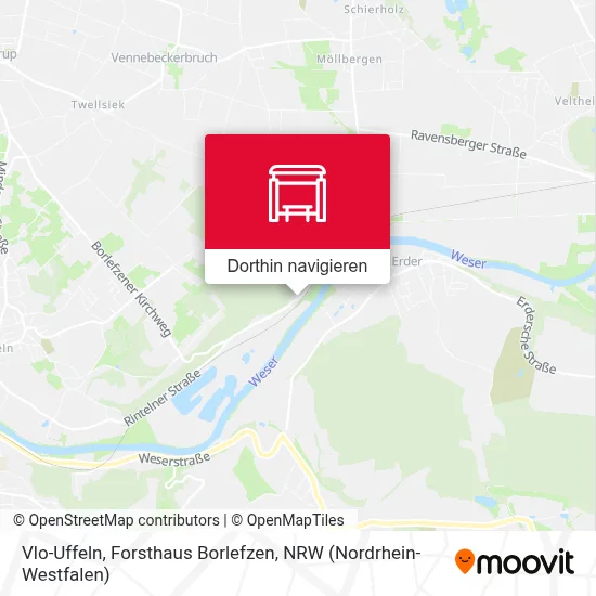 Vlo-Uffeln, Forsthaus Borlefzen Karte