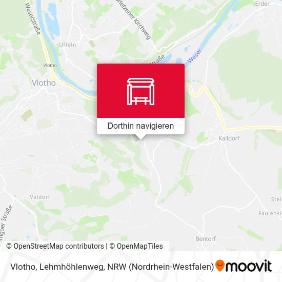 Vlotho, Lehmhöhlenweg Karte