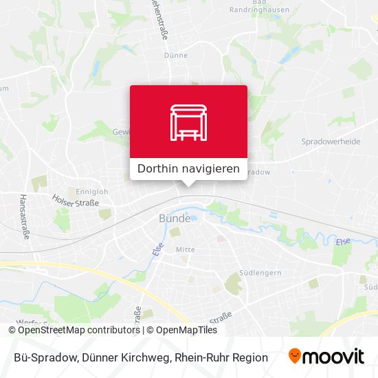 Bü-Spradow, Dünner Kirchweg Karte
