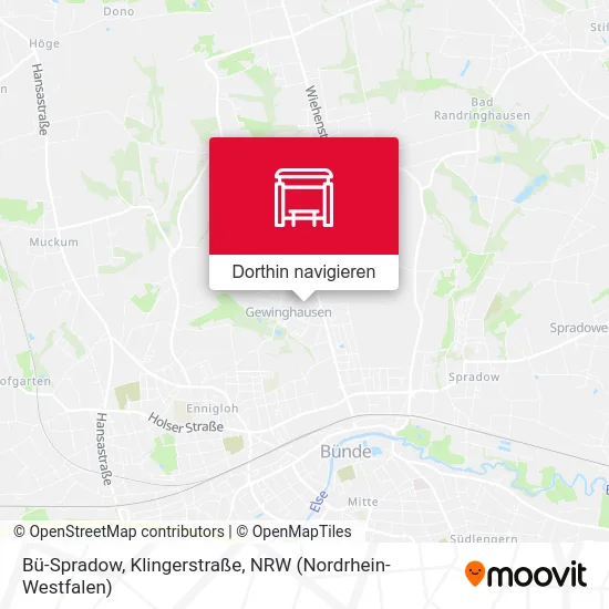 Bü-Spradow, Klingerstraße Karte