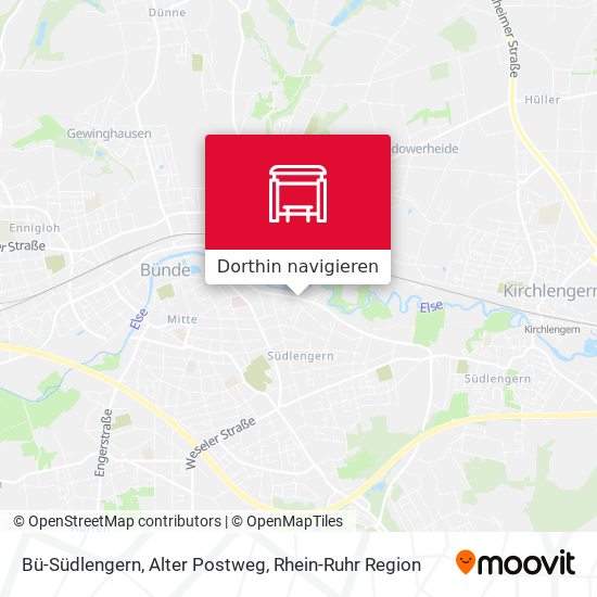 Bü-Südlengern, Alter Postweg Karte