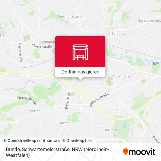 Bünde, Schwartemeierstraße Karte
