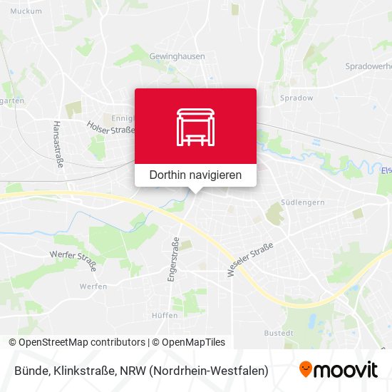 Bünde, Klinkstraße Karte