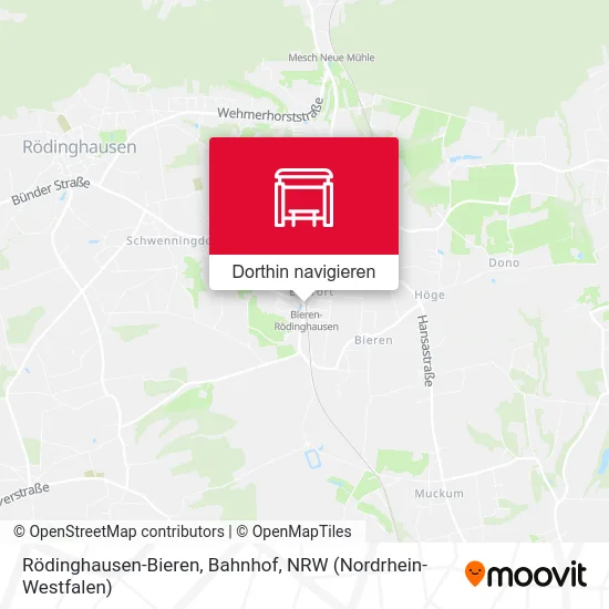 Rödinghausen-Bieren, Bahnhof Karte