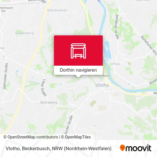 Vlotho, Beckerbusch Karte