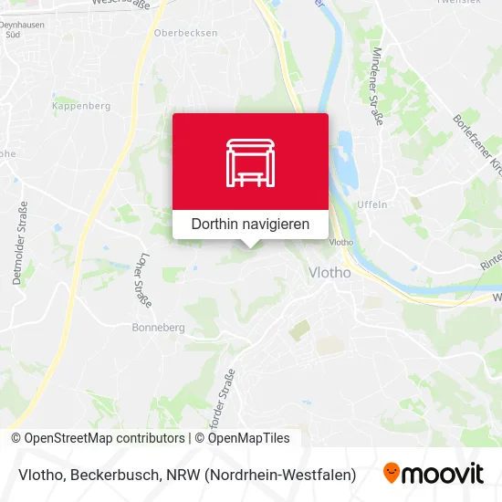 Vlotho, Beckerbusch Karte