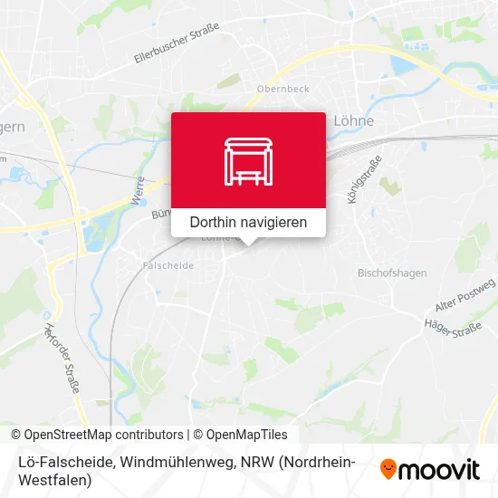 Lö-Falscheide, Windmühlenweg Karte