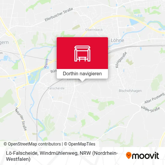 Lö-Falscheide, Windmühlenweg Karte