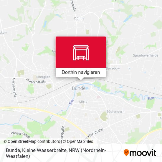 Bünde, Kleine Wasserbreite Karte