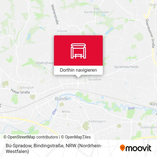 Bü-Spradow, Bindingstraße Karte