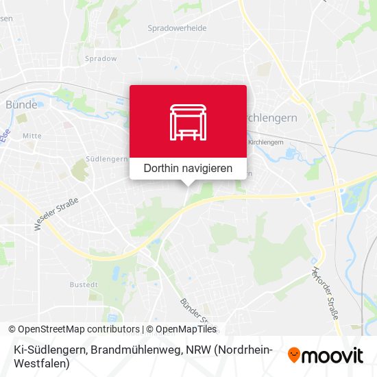 Ki-Südlengern, Brandmühlenweg Karte