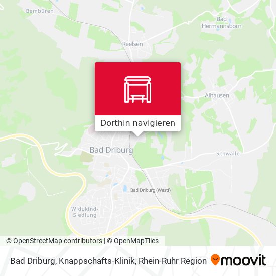 Bad Driburg, Knappschafts-Klinik Karte