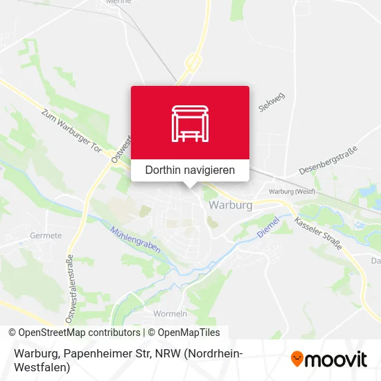 Warburg, Papenheimer Str Karte
