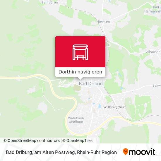 Bad Driburg, am Alten Postweg Karte