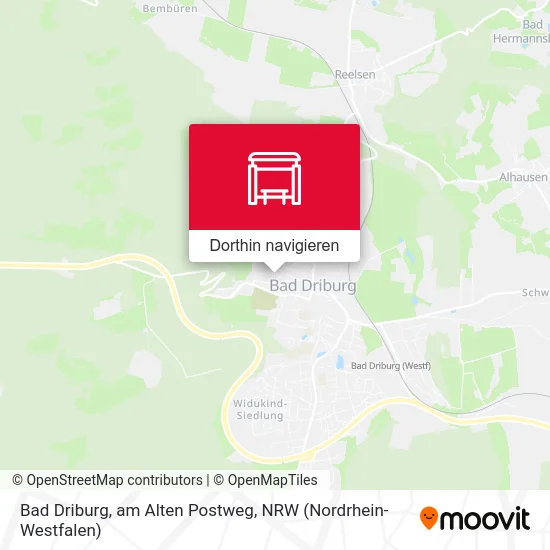 Bad Driburg, am Alten Postweg Karte