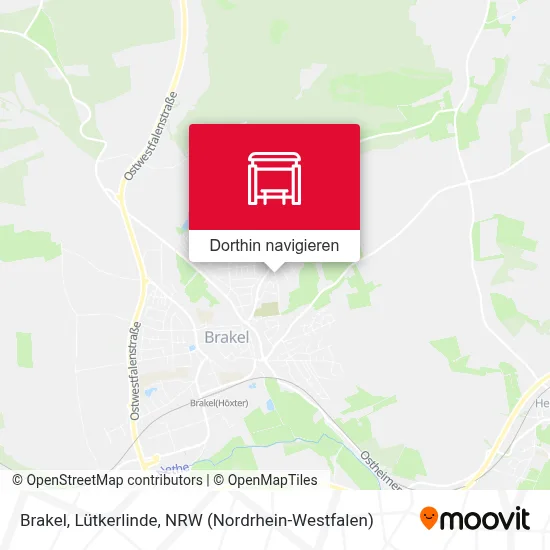 Brakel, Lütkerlinde Karte