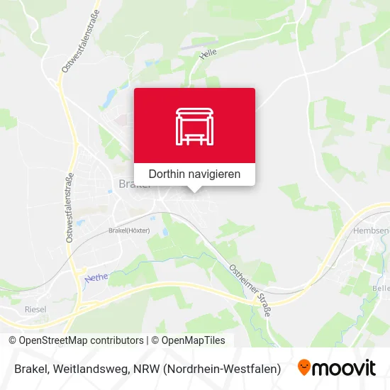 Brakel, Weitlandsweg Karte
