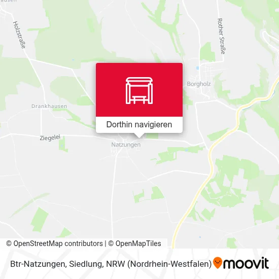 Btr-Natzungen, Siedlung Karte