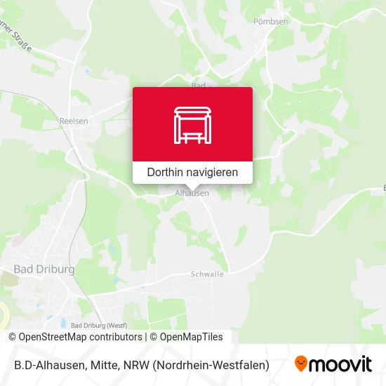 B.D-Alhausen, Mitte Karte