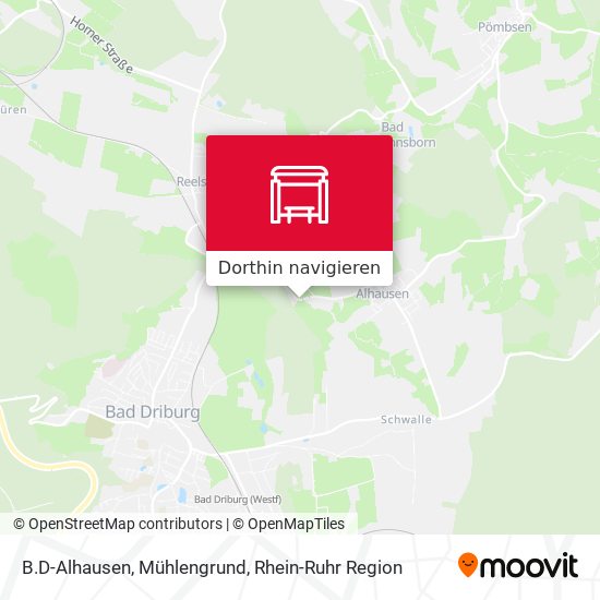 B.D-Alhausen, Mühlengrund Karte
