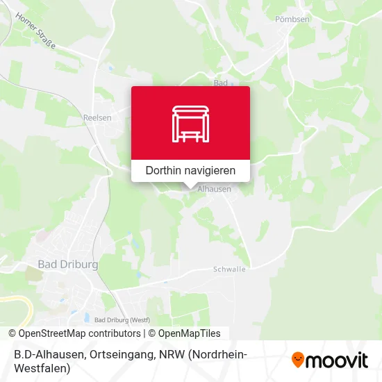 B.D-Alhausen, Ortseingang Karte