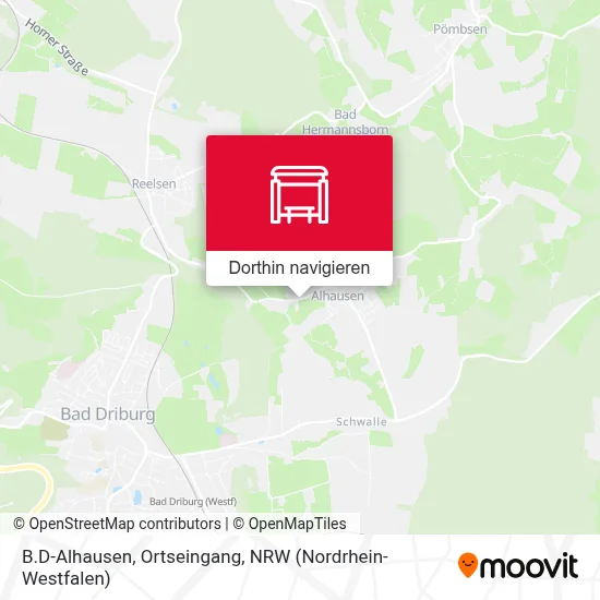 B.D-Alhausen, Ortseingang Karte