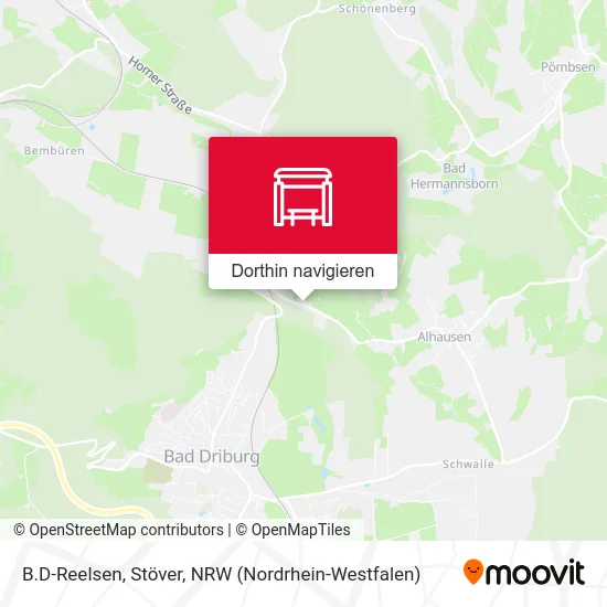 B.D-Reelsen, Stöver Karte