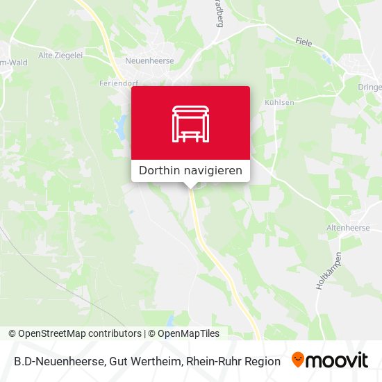 B.D-Neuenheerse, Gut Wertheim Karte