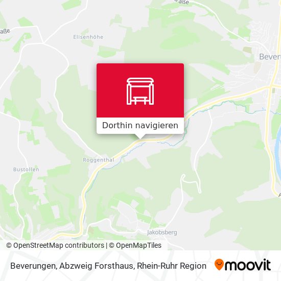 Beverungen, Abzweig Forsthaus Karte
