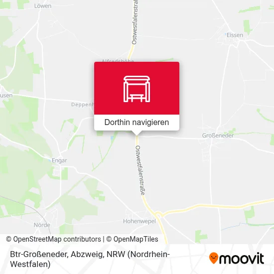 Btr-Großeneder, Abzweig Karte