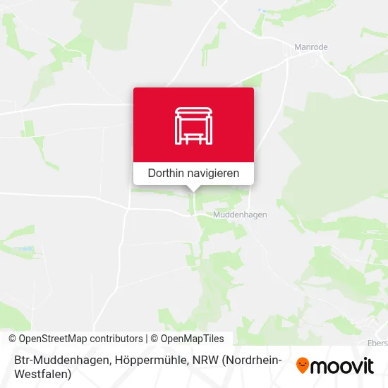 Btr-Muddenhagen, Höppermühle Karte