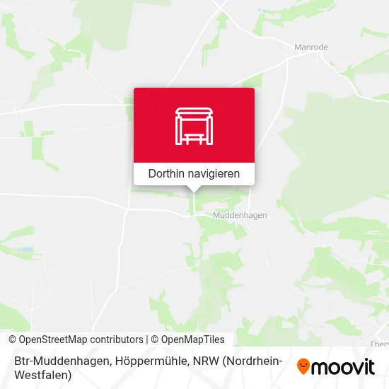 Btr-Muddenhagen, Höppermühle Karte