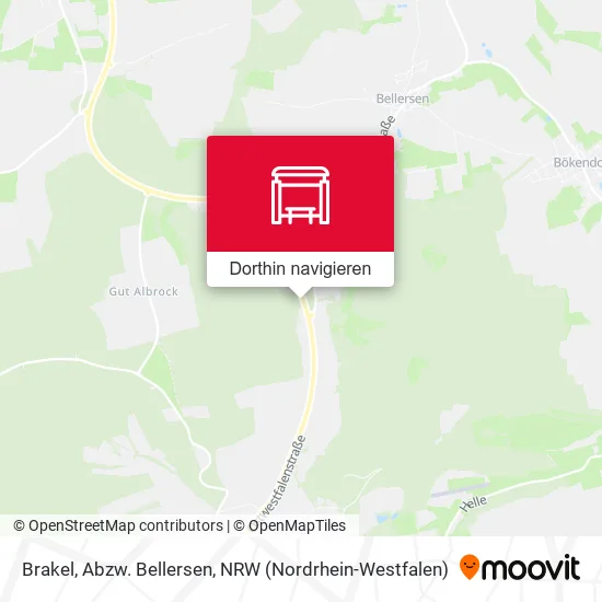 Brakel, Abzw. Bellersen Karte