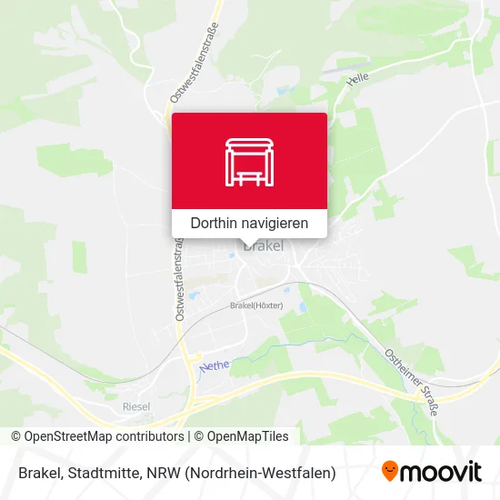 Brakel, Stadtmitte Karte