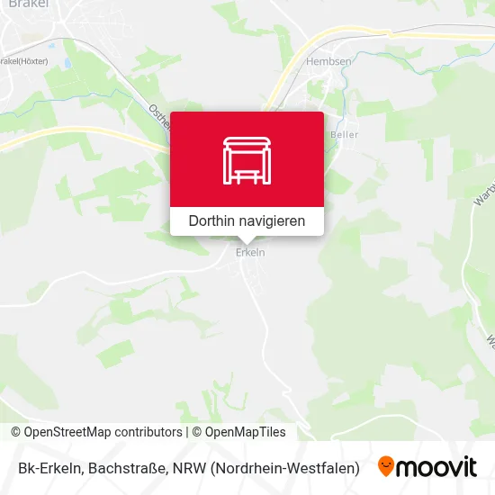 Bk-Erkeln, Bachstraße Karte