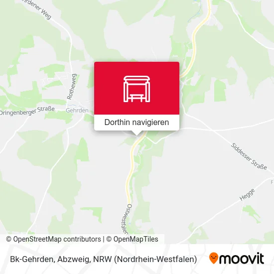 Bk-Gehrden, Abzweig Karte