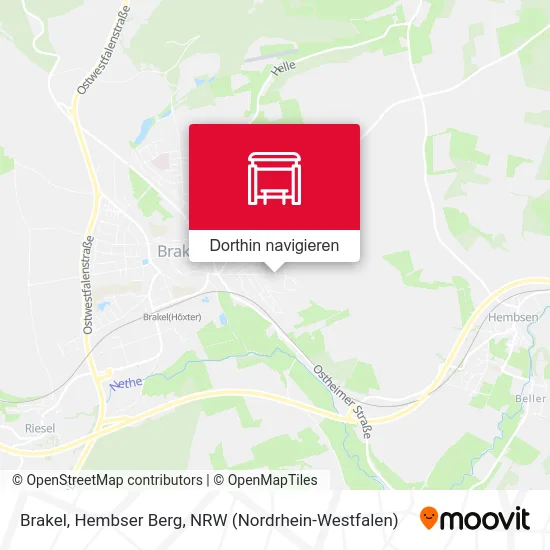 Brakel, Hembser Berg Karte