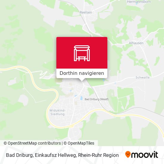 Bad Driburg, Einkaufsz Hellweg Karte