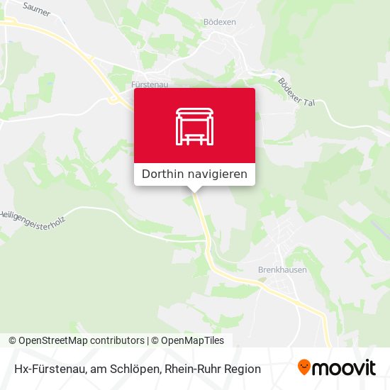 Hx-Fürstenau, am Schlöpen Karte