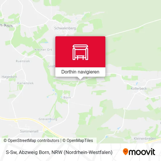 S-Sw, Abzweig Born Karte