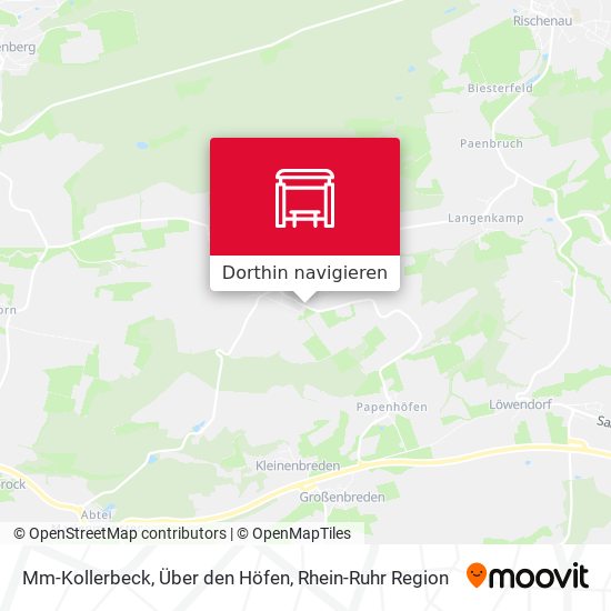 Mm-Kollerbeck, Über den Höfen Karte