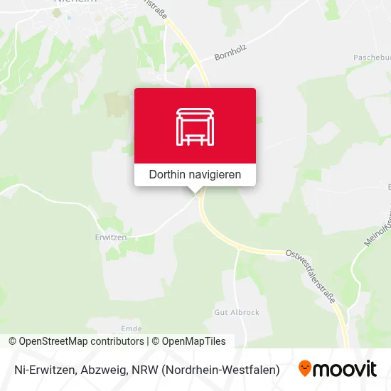 Ni-Erwitzen, Abzweig Karte