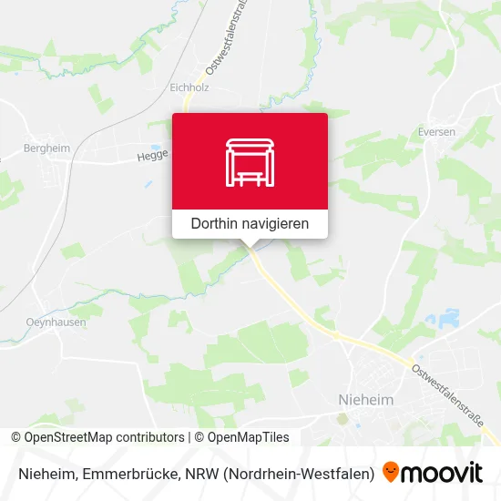 Nieheim, Emmerbrücke Karte