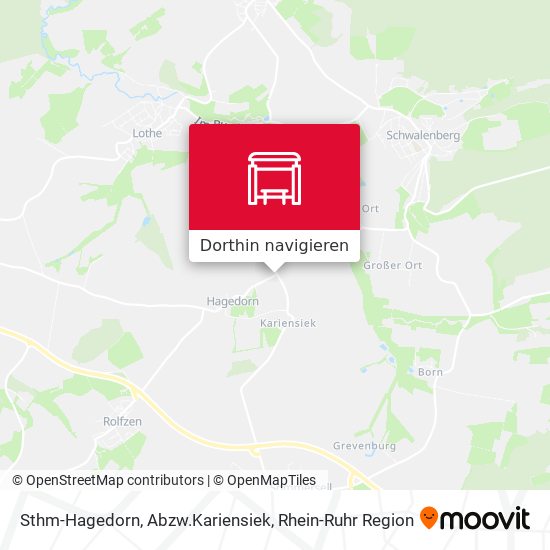 Sthm-Hagedorn, Abzw.Kariensiek Karte