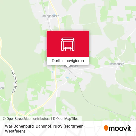 War-Bonenburg, Bahnhof Karte