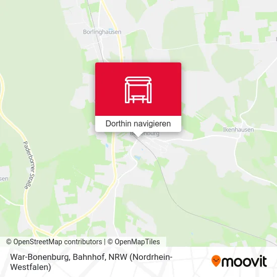 War-Bonenburg, Bahnhof Karte