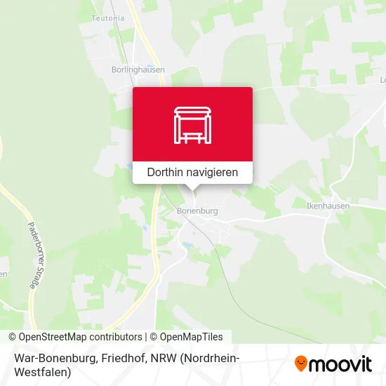 War-Bonenburg, Friedhof Karte