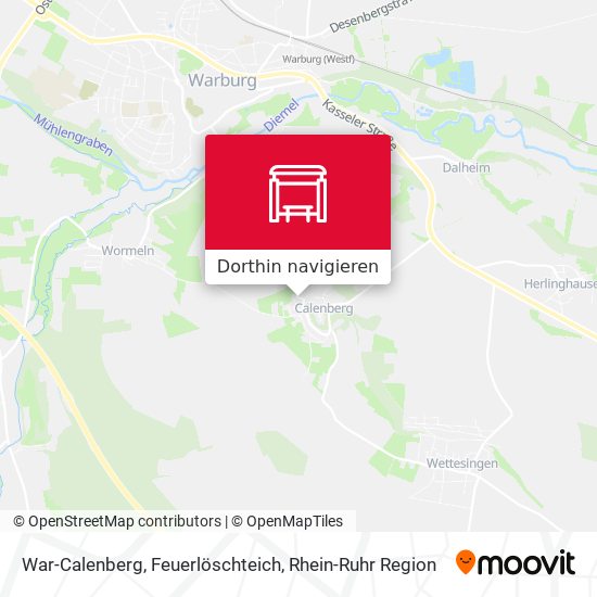 War-Calenberg, Feuerlöschteich Karte