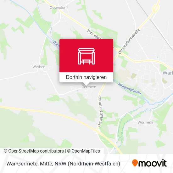 War-Germete, Mitte Karte