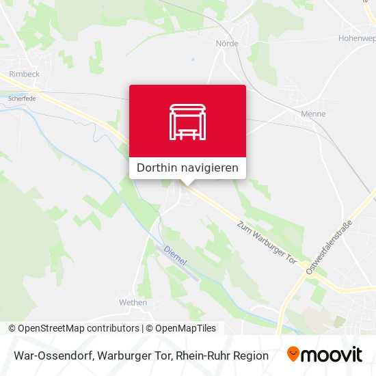 War-Ossendorf, Warburger Tor Karte